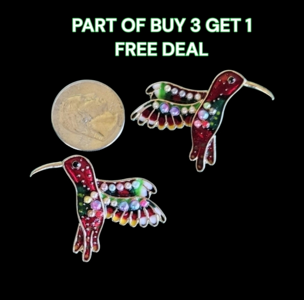 🪶HUMMINGBIRD 🪶 Push-Back Post Earrings - NWOT